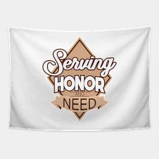 'Serving Honor and Need' Military Public Service Shirt Tapestry