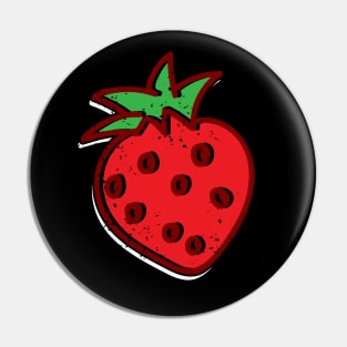 Vintage Cartoon Strawberry Pin