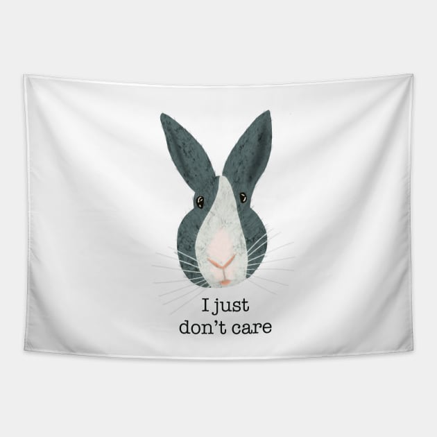 I just dont care bun bun Tapestry by LouBlakeyDesign