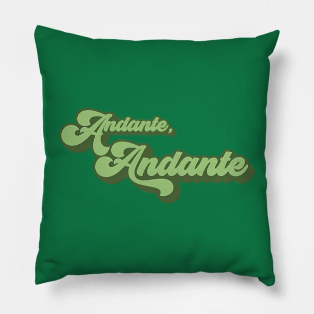 Andante green Pillow by Karburator By Studio