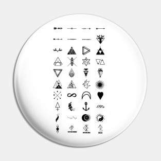 Black and White Sticker Pack Pin