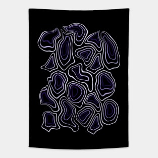 Purple Minimalist Geode Drawing Tapestry