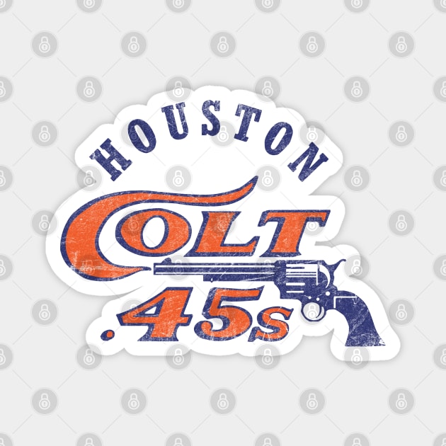 Houston Colt 45 Vintage Logo Magnet by Alema Art