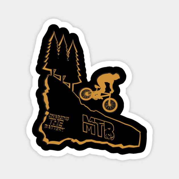 Mountain bike Magnet by mypointink