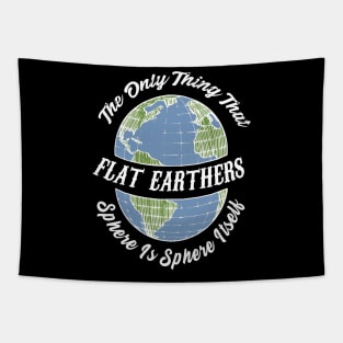 Funny Flat Earth Society Tapestry