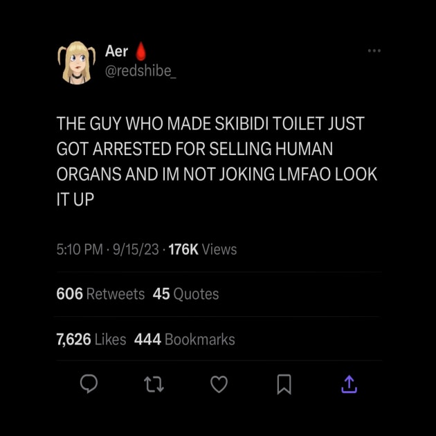 The guy who made skibidi toilet just got arrested for organ trafficking
