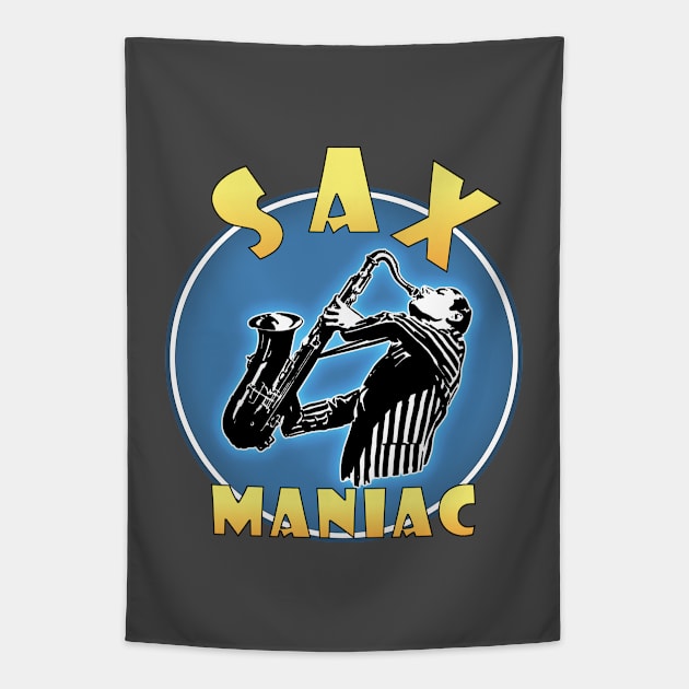 Sax Maniac Tapestry by ranxerox79