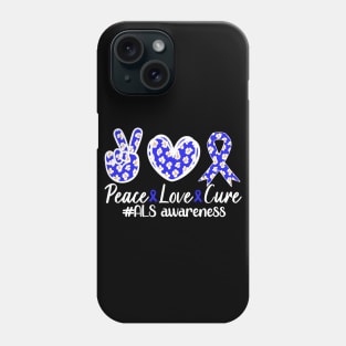 Als Awareness Peace Love Cure Phone Case