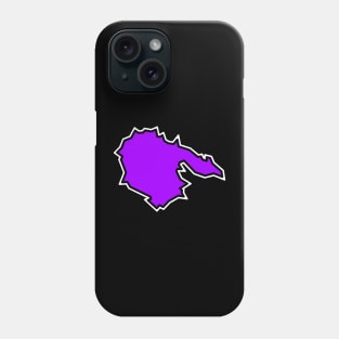 Hornby Island in a Sharp Purple Colour - Violet Silhouette - Hornby Island Phone Case