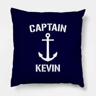 Nautical Captain Kevin Personalized Boat Anchor Pillow