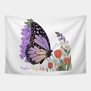 Foxglove-Daisy-Tulip Tapestry