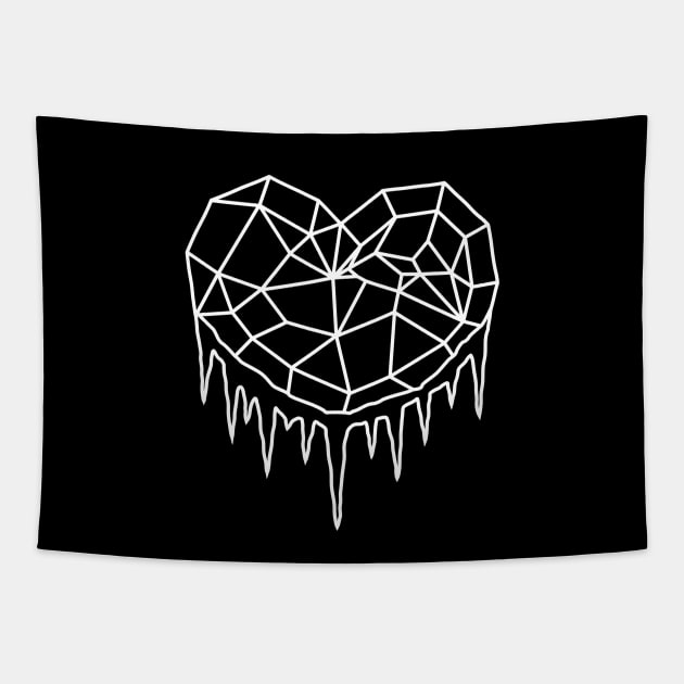 Heart of Ice (White) Tapestry by julianarnold