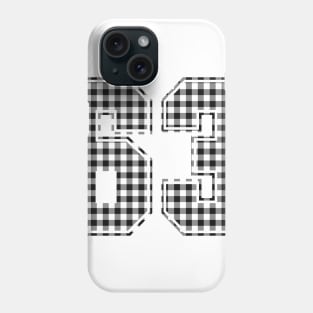 Plaid Number - 63 - Dark Phone Case