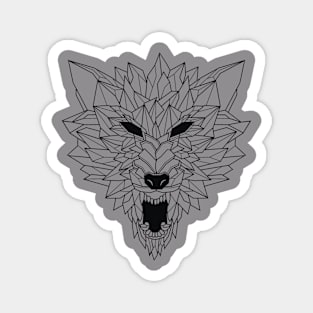 GEOMETRIC WOLF MADNESS Magnet