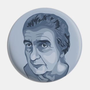 Golda Meir Portrait and Quote Pin