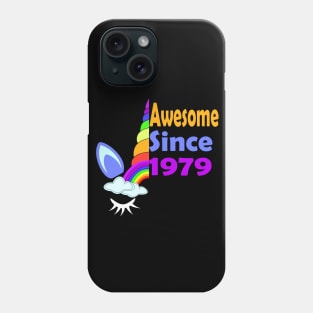 Awesome Since 1979 Funny 40th Birthday Unicorn Lover Gift Idea Phone Case