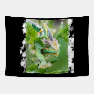 Artistic Painting Style Chameleon Colourful Tapestry