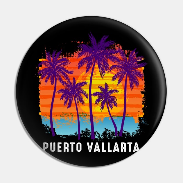 Puerto Vallarta Mexico Tropical Beach Design Pin by FilsonDesigns