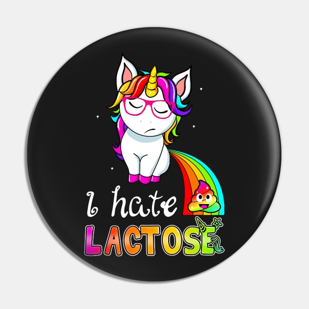 Lactose Intolerance Unicorn Pin by Hopkinson