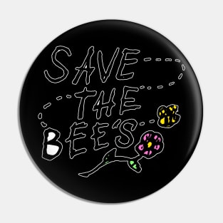 Dark and Gritty Save the Bees Pin