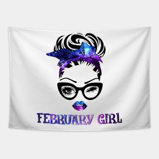 February Girl Galaxy Tapestry