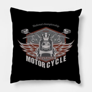 National championship original vintage motorcycle Pillow