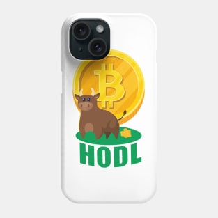 Bitcoin Bull named HODL Phone Case