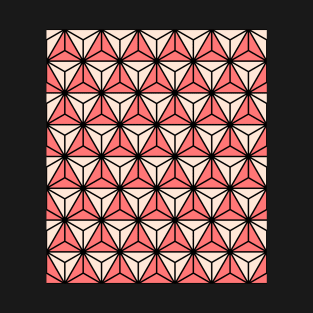 Art Deco Pattern No 57 - Pink - Diamond Texture T-Shirt