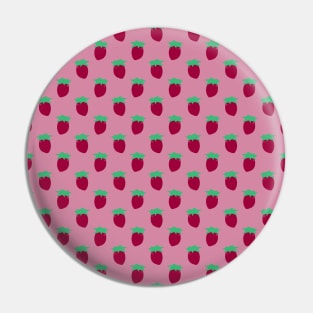 Pink Strawberry Pattern Pin