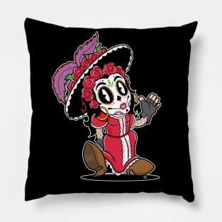 VINTAGE CATRINA CARTOON Pillow