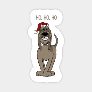 Dark Spinone Italiano Santa Claus Magnet