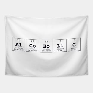 Alcoholic Periodic Table Science Print Tapestry