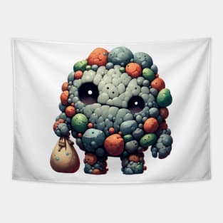 Cute Stone Golem Tapestry