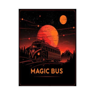 Interstellar Road Trip: Magic Bus Under the Stars T-Shirt