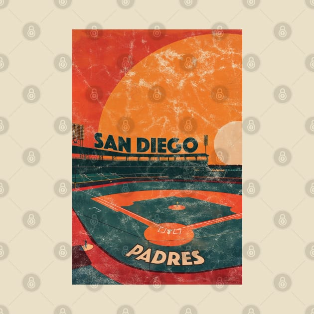 Midcentury San Diego Padres Stadium by Rad Love