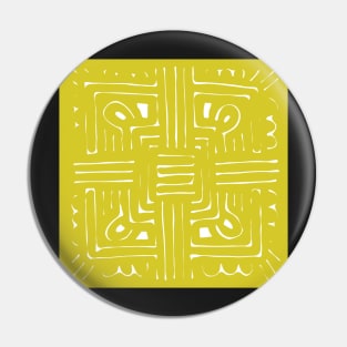 Yellow Mandala Design Pin