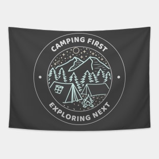 Camping life, camping vintage, be adventurous apparel Tapestry