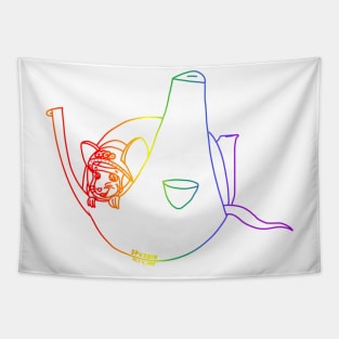 Sputnik Rat (Rainbow Version) Tapestry