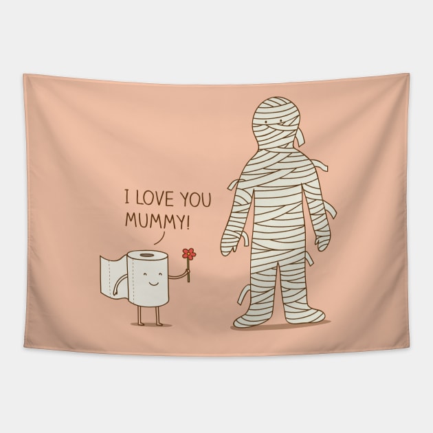 I love Mummy! Tapestry by milkyprint