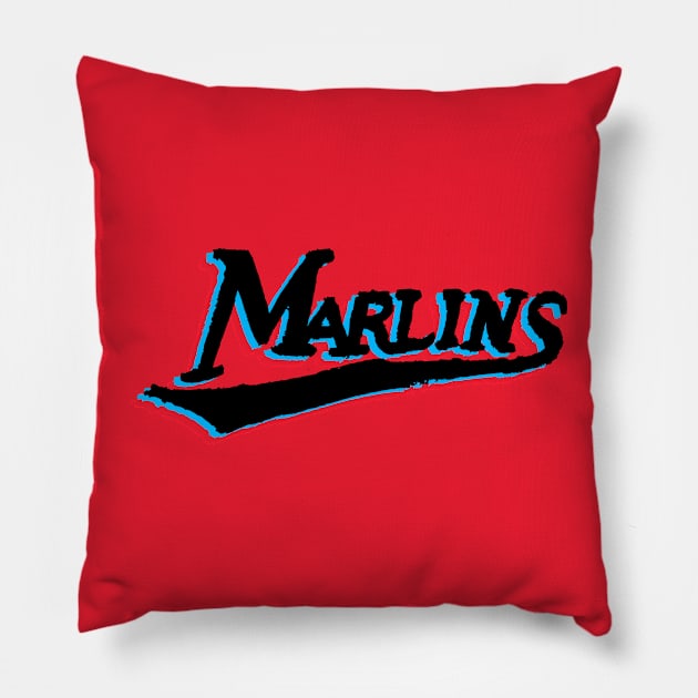 Miami Marliiiins 06 Pillow by Very Simple Graph