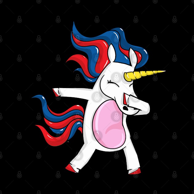 Dabbing 4th of july unicorn by LIFUA