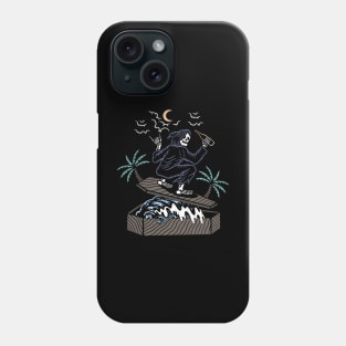 Skull and wave Phone Case