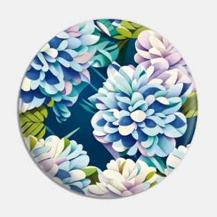 Light Hydrangeas Abstract Artwork Pin