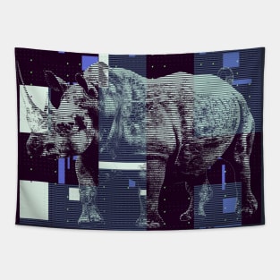 AA digital geometric style Rhinoceros. Geometric Rhinoceros Tapestry