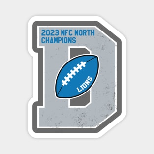 Big Bold Detroit Lions 2023 NFC North Champs Magnet