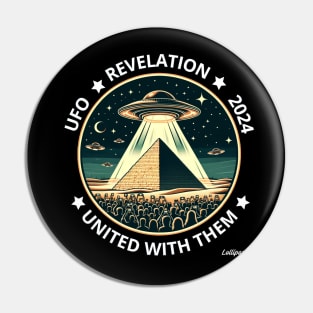 UFO/UAP Revelation: Space Invader at the Pyramids Pin