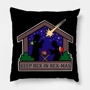 Keep Rex in Rex-Mas! Pillow