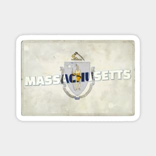 Massachusetts vintage style retro souvenir Magnet