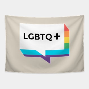 LGBTQ Power Colorful Rainbow Flag Proud Gay Month Tapestry