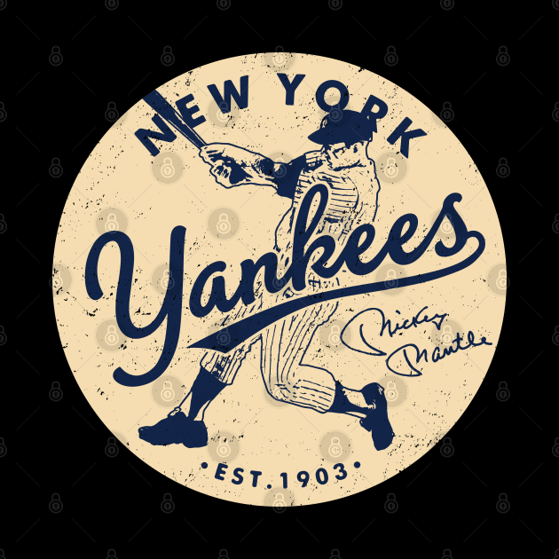 New York Yankees Mickey Mantle 2 by Buck Tee by Buck Tee